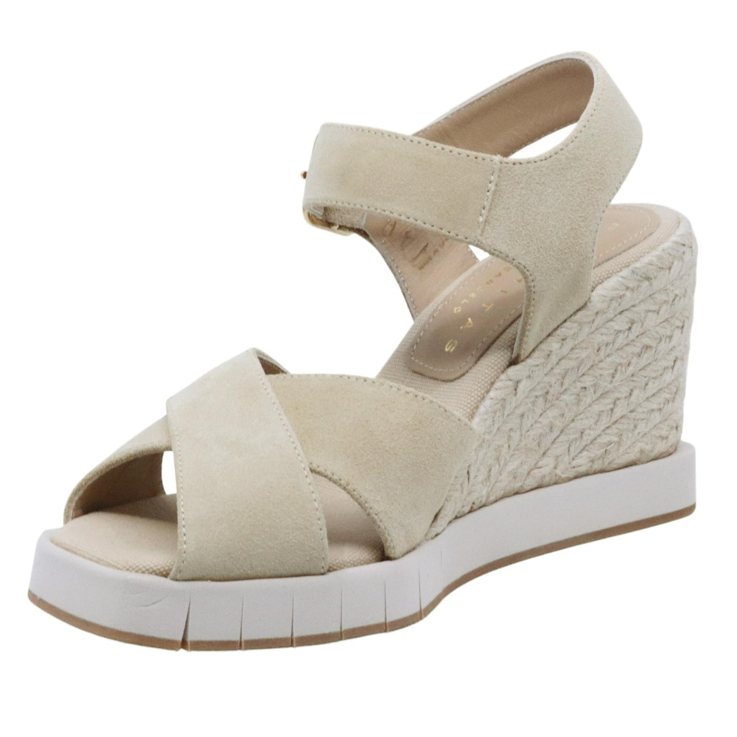 Sandalo zeppa Palomitas Laurel 27 4001 in camoscio sabbia 