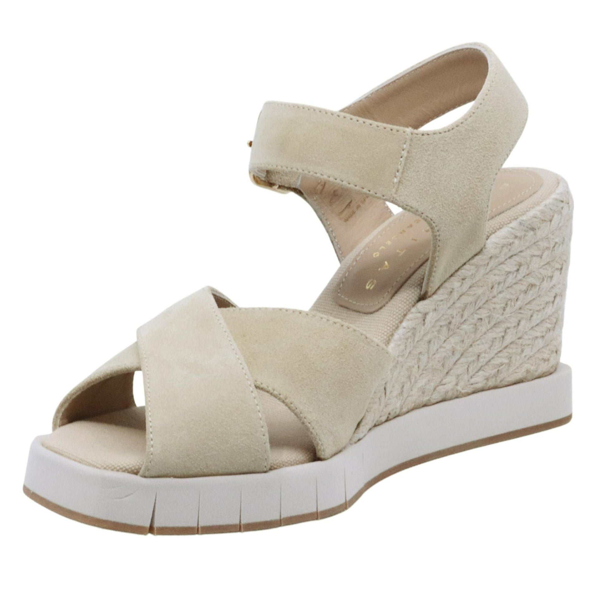Sandalo zeppa Palomitas Laurel 27 4001 in camoscio sabbia 