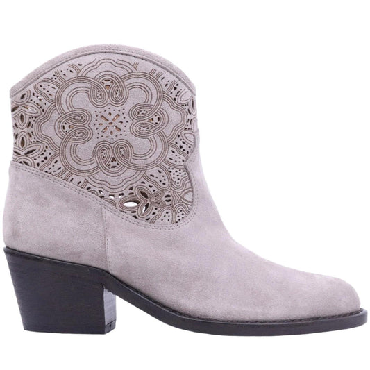Stivaletto texano Via Roma 15 4148 in pelle scamosciata fango 