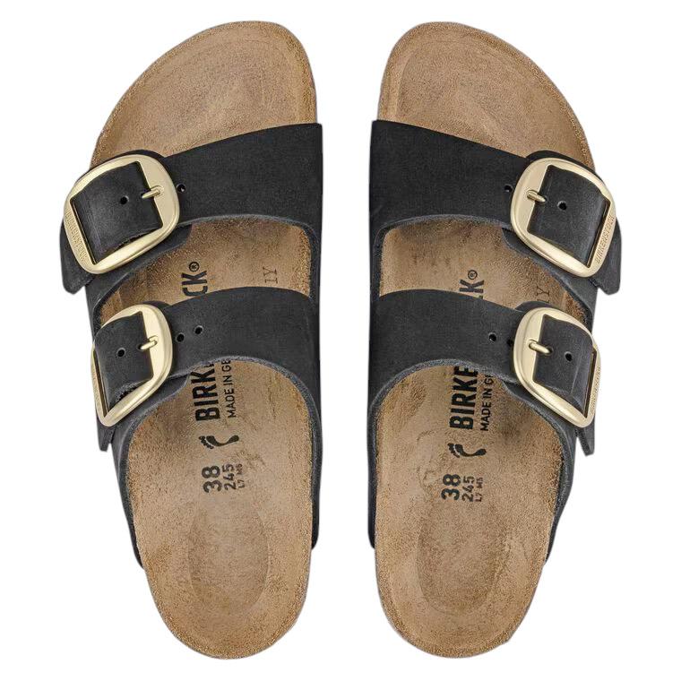 Birkenstock Arizona Big Buckle doppia fibbia nubuk nero 