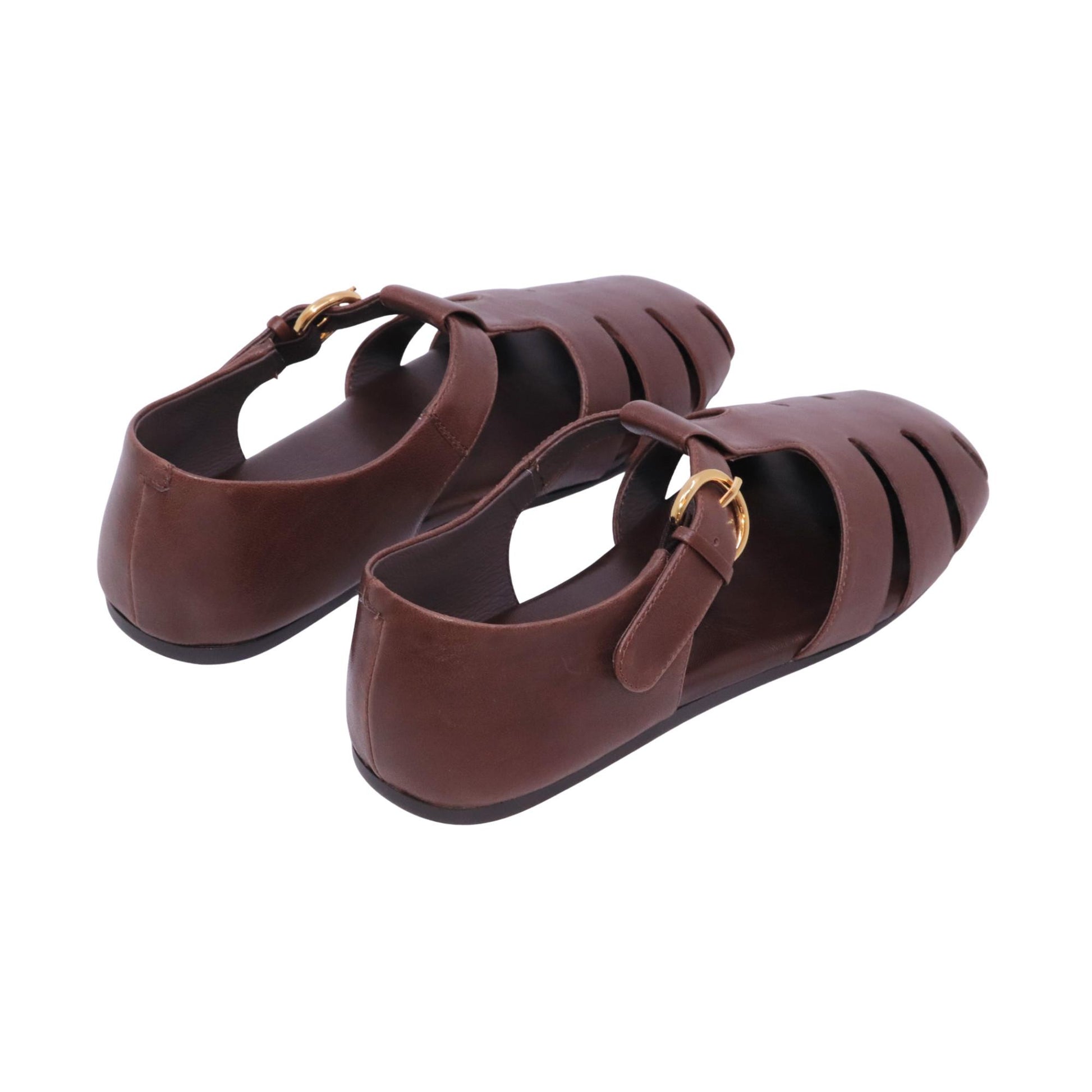 Jeffrey Campbell Theorize sandalo donna in pelle dark brown 