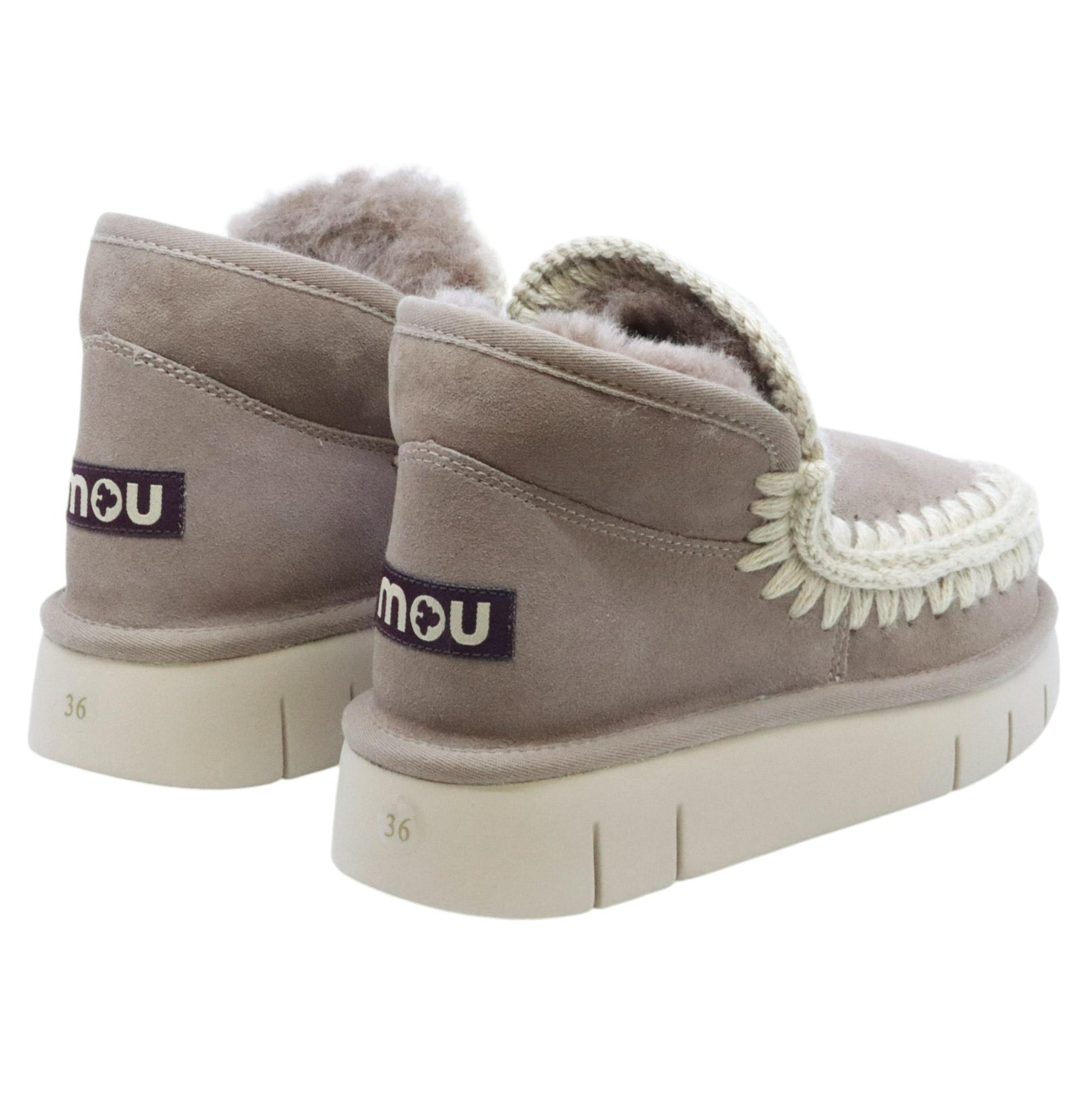 Mou Eskimo Bounce sneaker stivaletto donna in montone elephant grey 