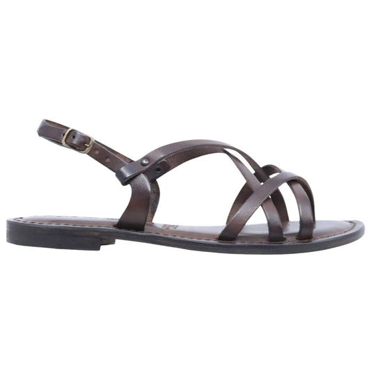 Sandalo donna L'angolo del cuoio Firenze 6651 in pelle marrone 