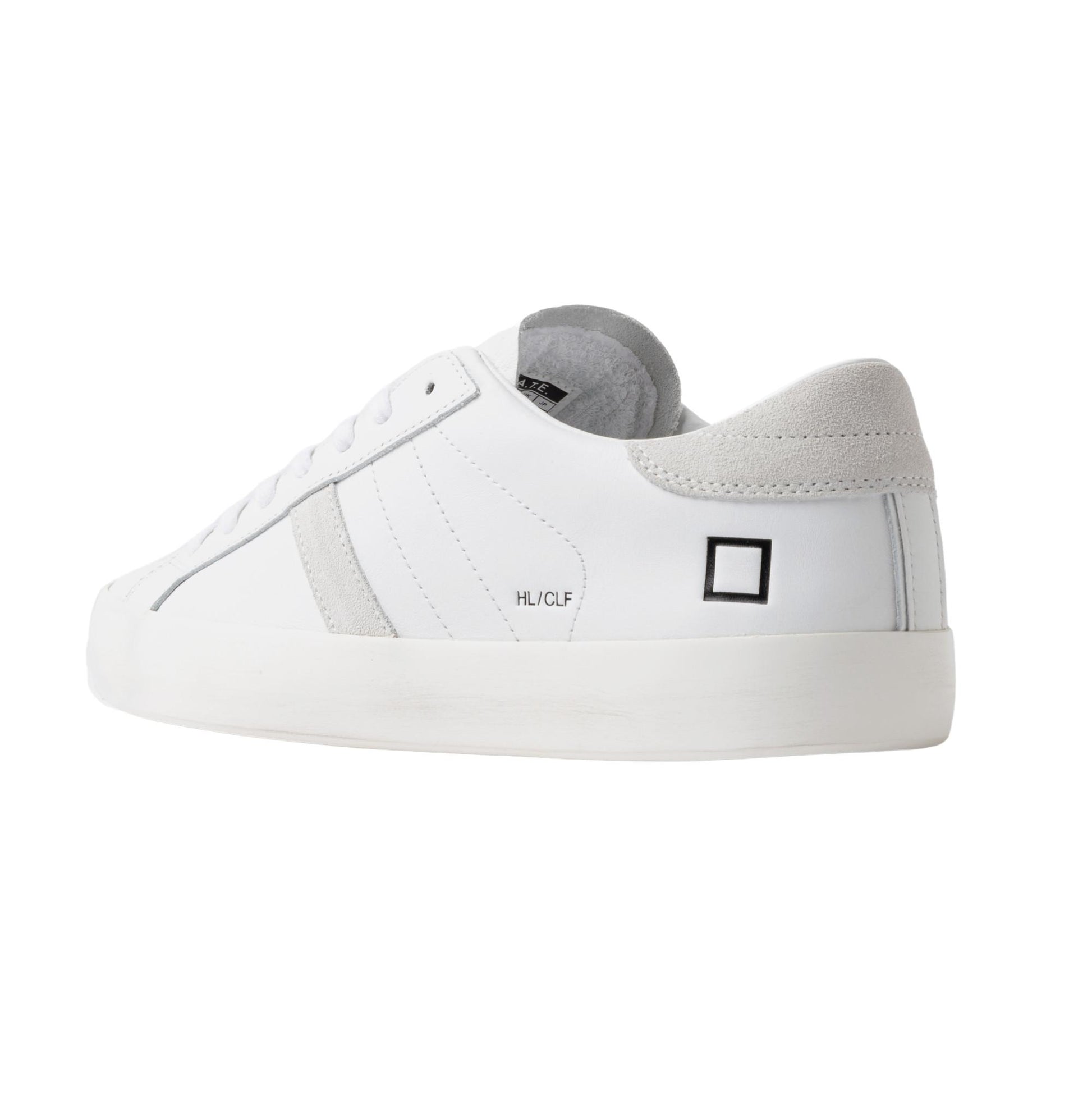 D.A.T.E. Hill Low Calf HL-CA-WH sneaker uomo in pelle bianca 