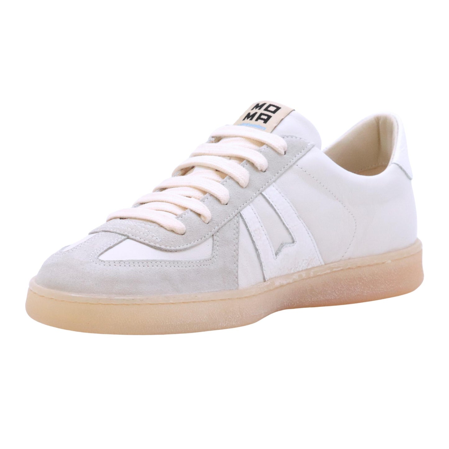 Moma 10601A sneaker uomo in pelle bianca 