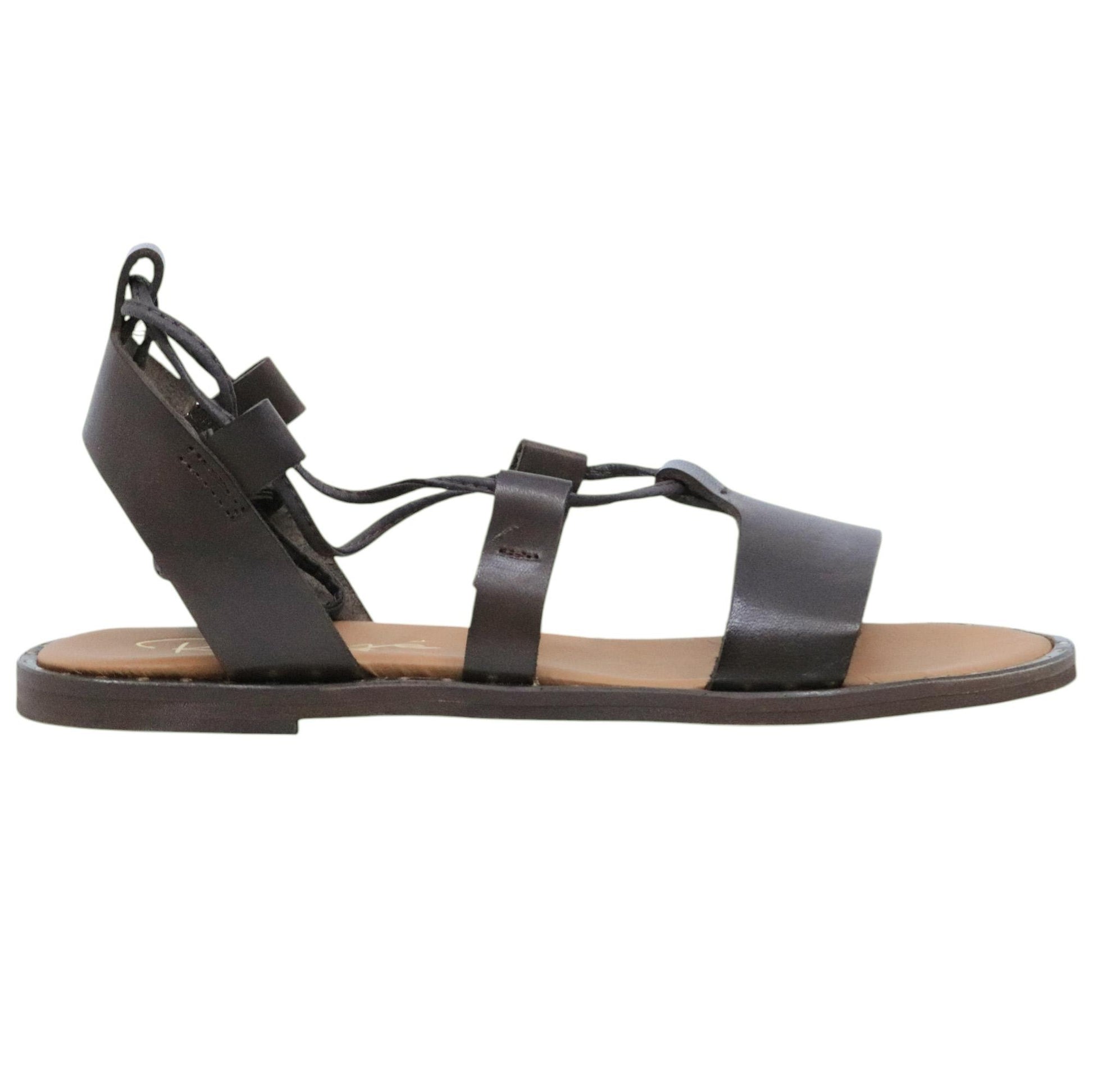 Sandalo donna Ranyé PCB05 in pelle testa di moro 