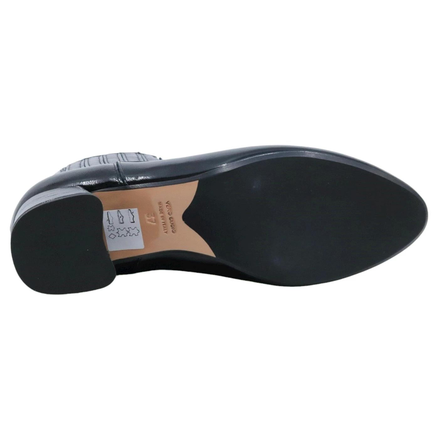 Stivaletto donna Anna F 9939 in naplak nero 