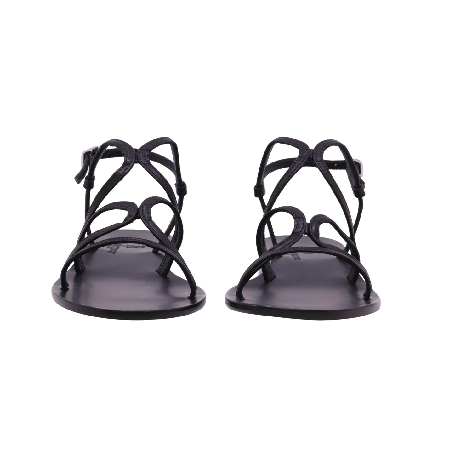 Paolo Ferrara 3026 Nappa Nero sandalo donna in pelle nera Made in Italy 