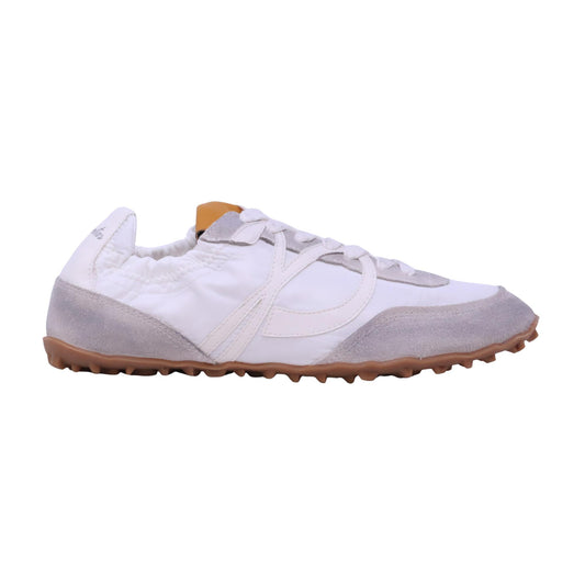 Palomitas Halia sneaker donna in nylon bianco e camoscio grigio 