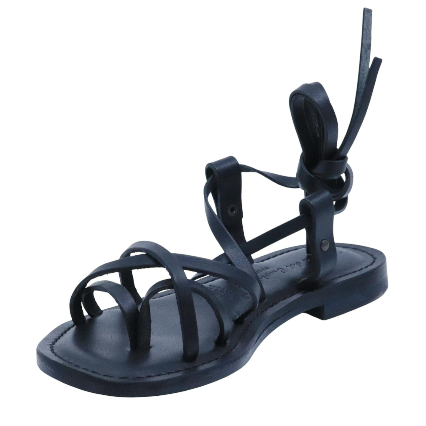 Sandalo donna L'angolo del cuoio Firenze 3000 in pelle nera. 