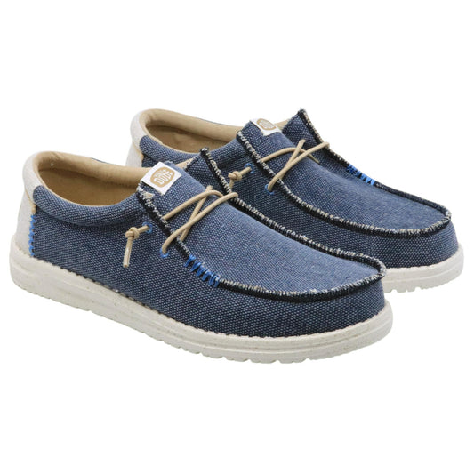 Hey Dude Wally Coastline Jute sneaker uomo in blu 