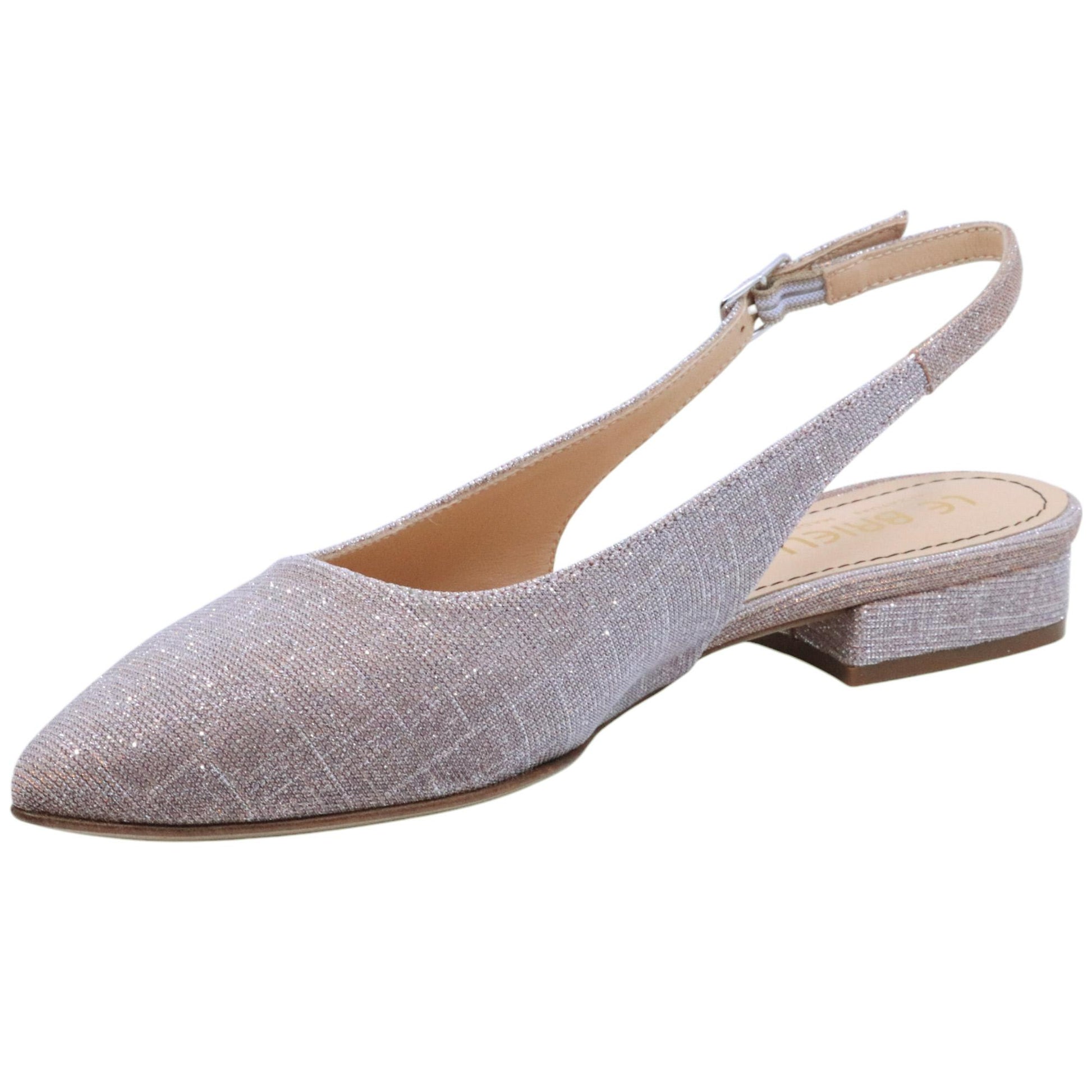 Slingback donna Le Briella Z821 in tessuto galassia luminoso con tonalità di rosa e argento 