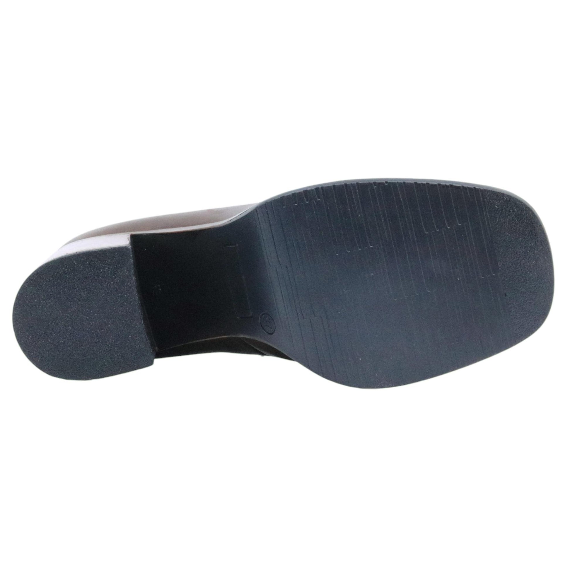 Mocassino con tacco Mjus P96126 da donna in pelle marrone 