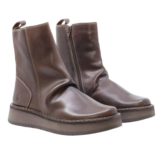 Fly London RENO053FLY stivaletto donna in pelle marrone 