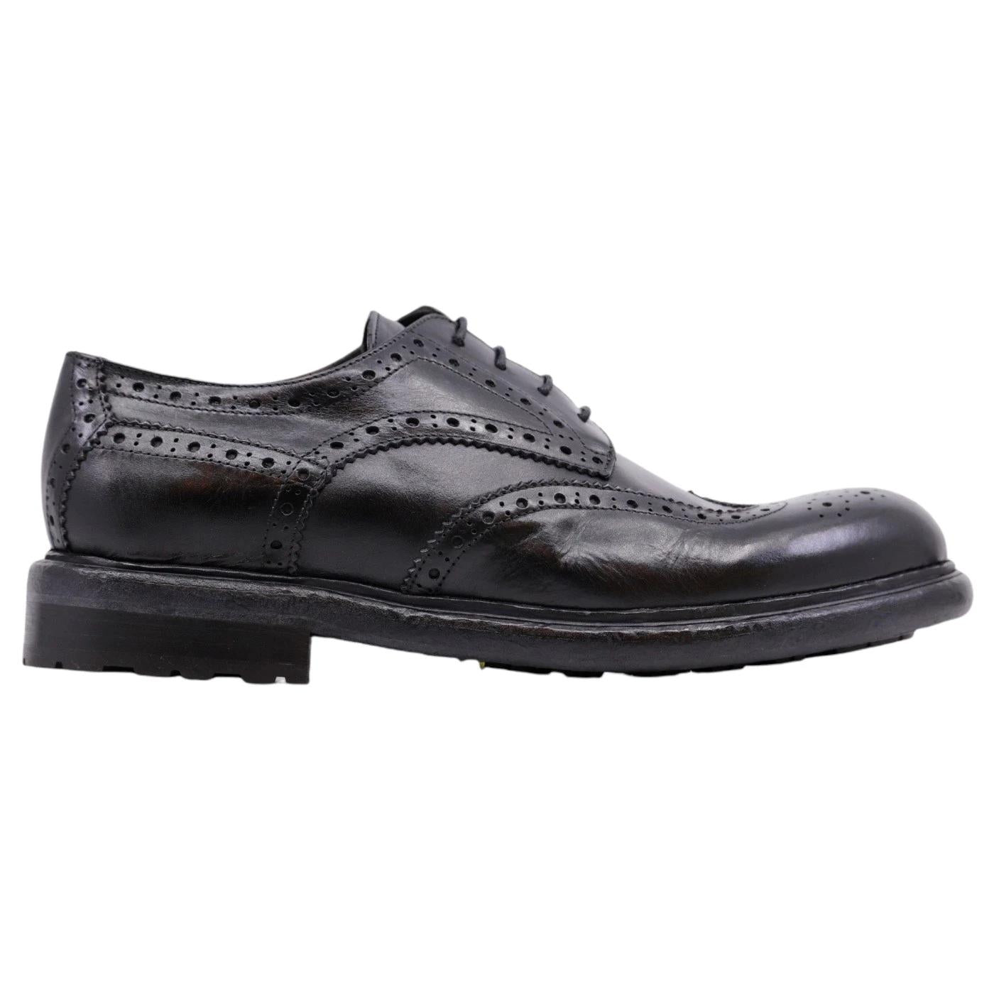 Scarpa Derby imperiale da uomo Crispiniano 481 in pelle nera 