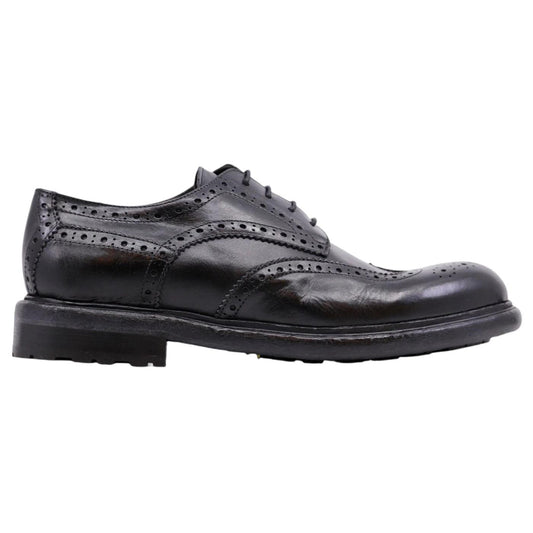 Scarpa Derby imperiale da uomo Crispiniano 481 in pelle nera 