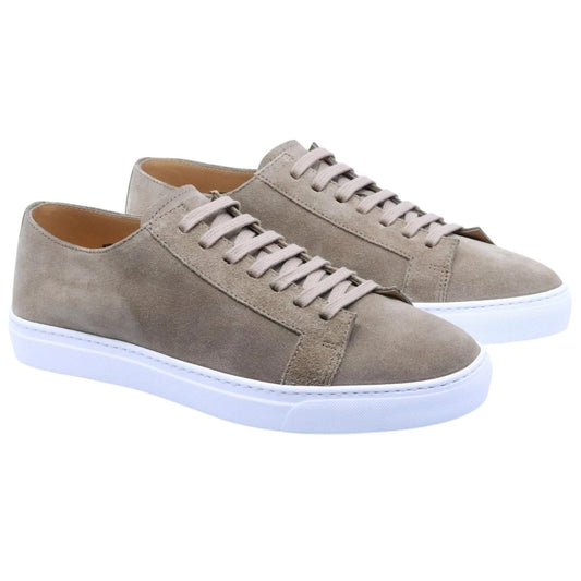 Sneaker uomo Rossano Bisconti 465-02 in camoscio taupe. 