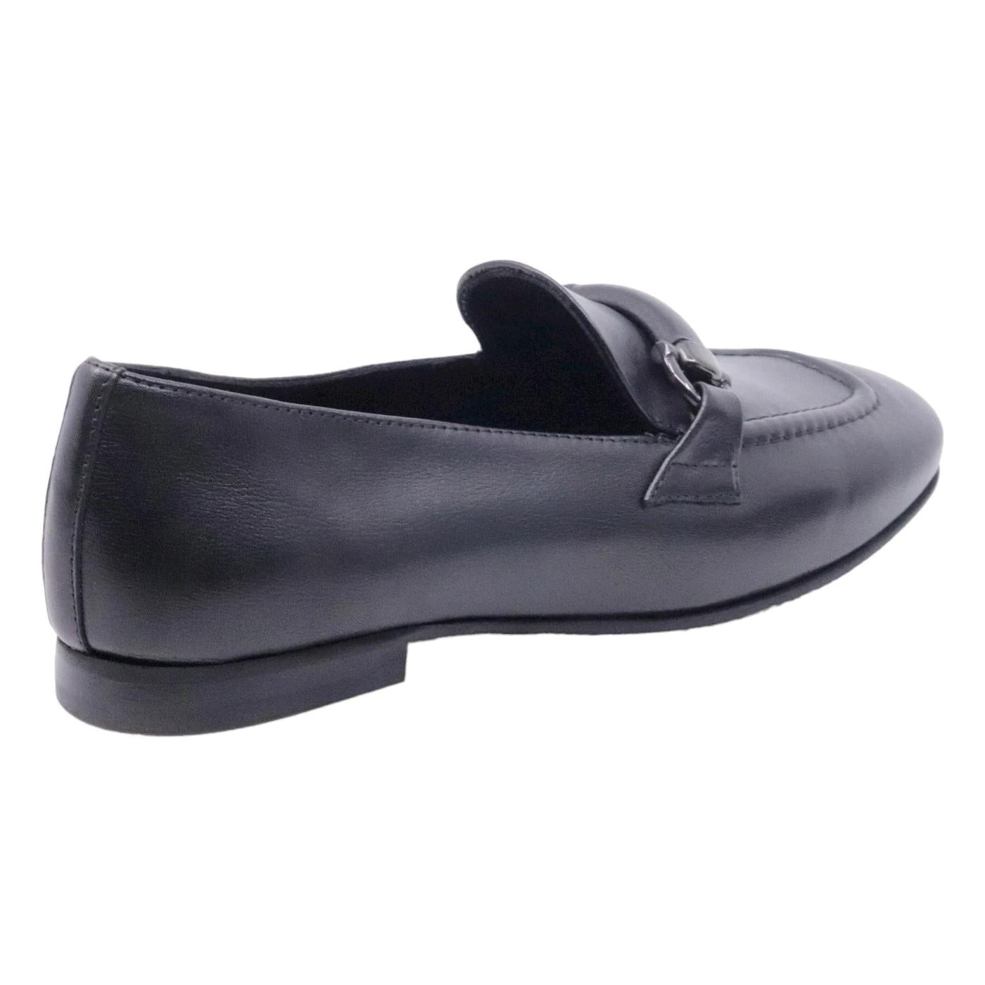 Mocassino donna Poesie Veneziane Seo07 in pelle nera 