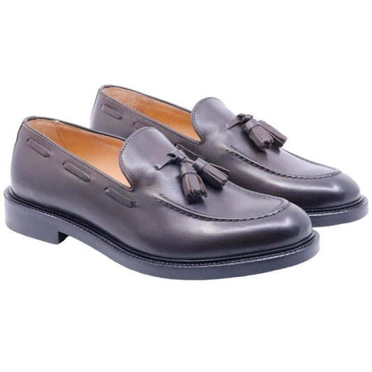 Mocassino uomo Seboy's 3107 in morbida pelle di colore testa di moro 