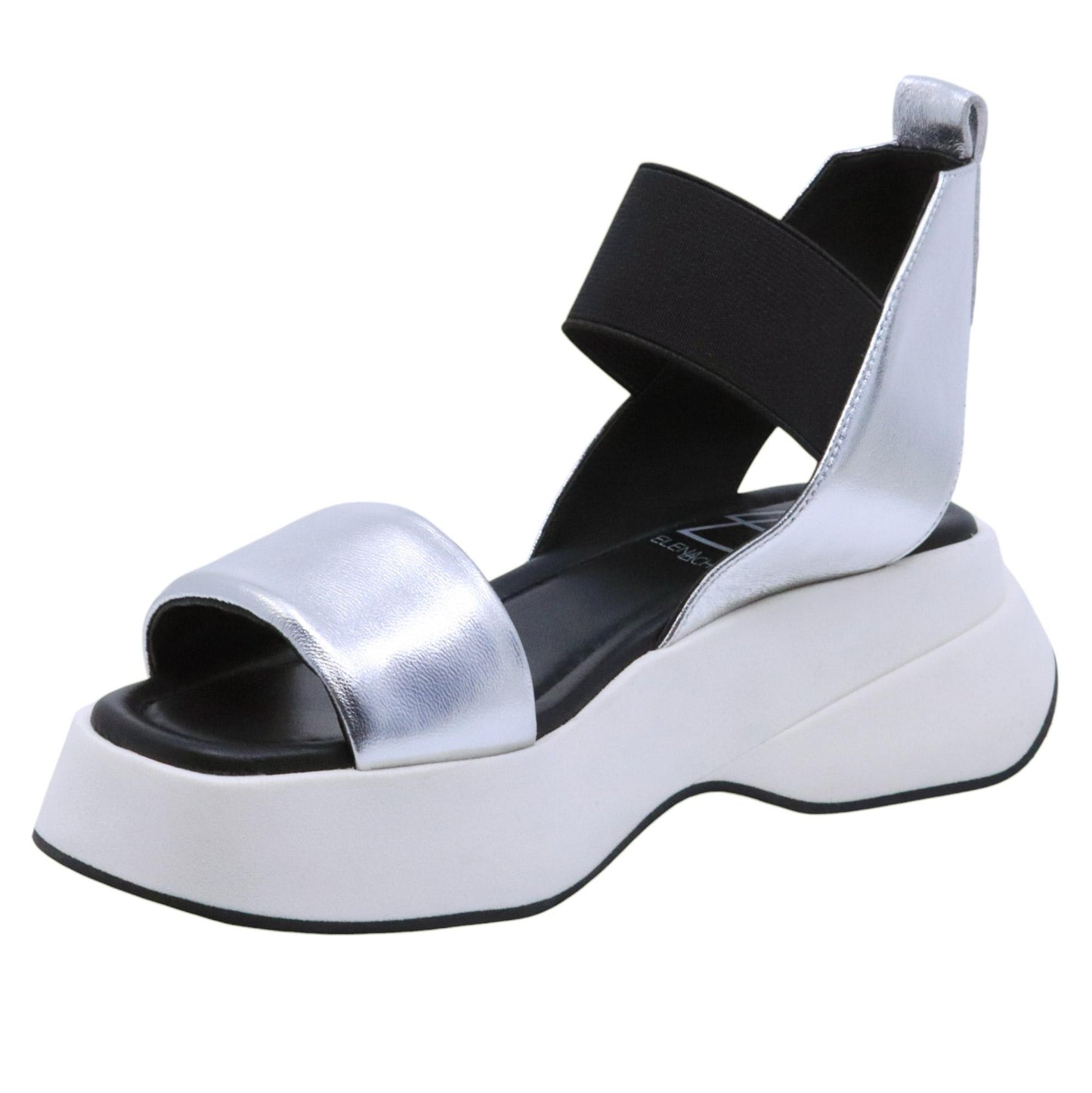 Sandalo donna Elena Iachi C22 in pelle argento 