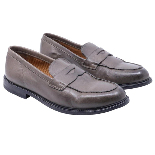 Mocassino uomo Crispiniano C01 in pelle nappata grigia 