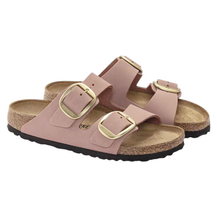 Birkenstock Arizona Big Buckle doppia fibbia nubuk rosa antico 