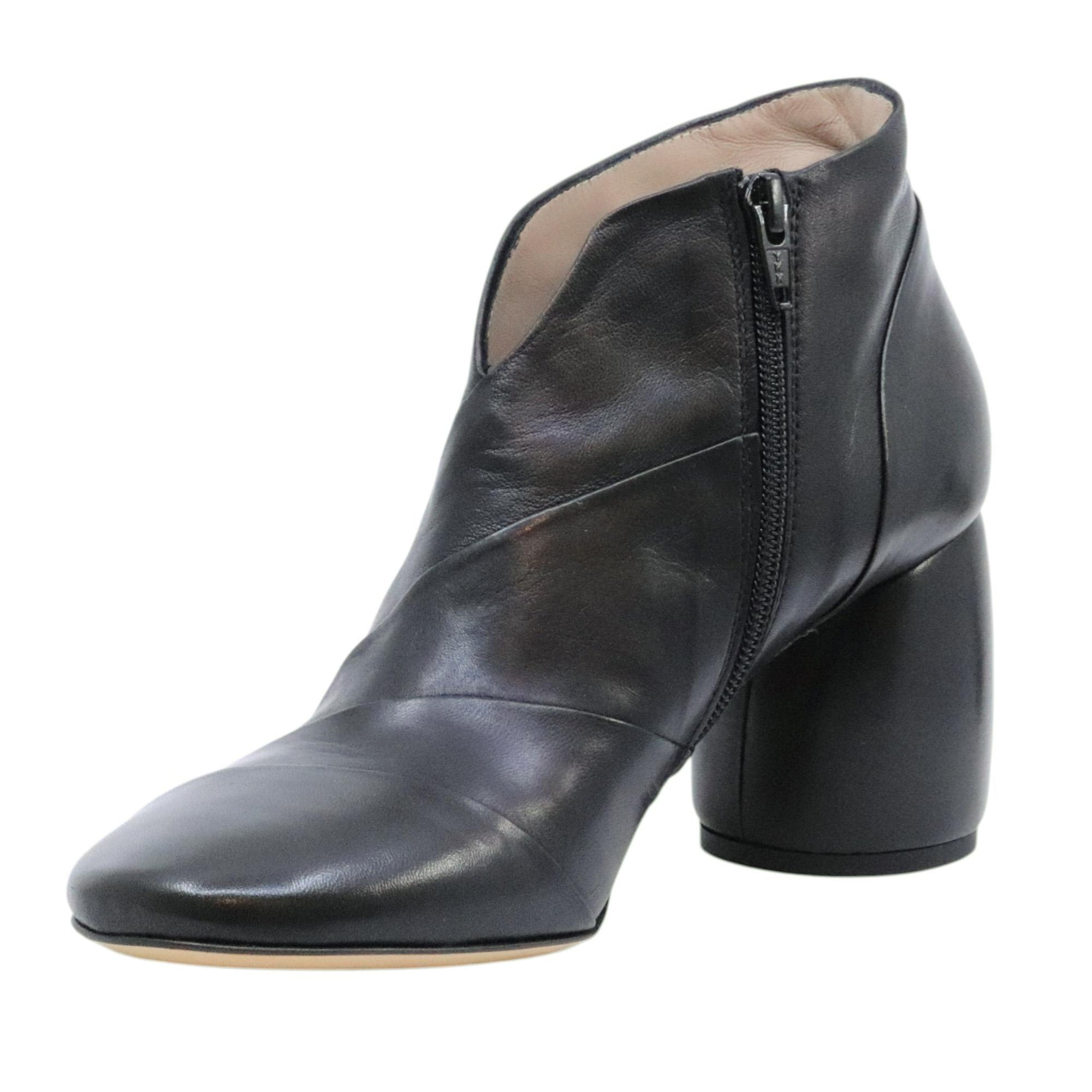MLO Malloni Plant P25I99501 tronchetto donna in pelle nera 