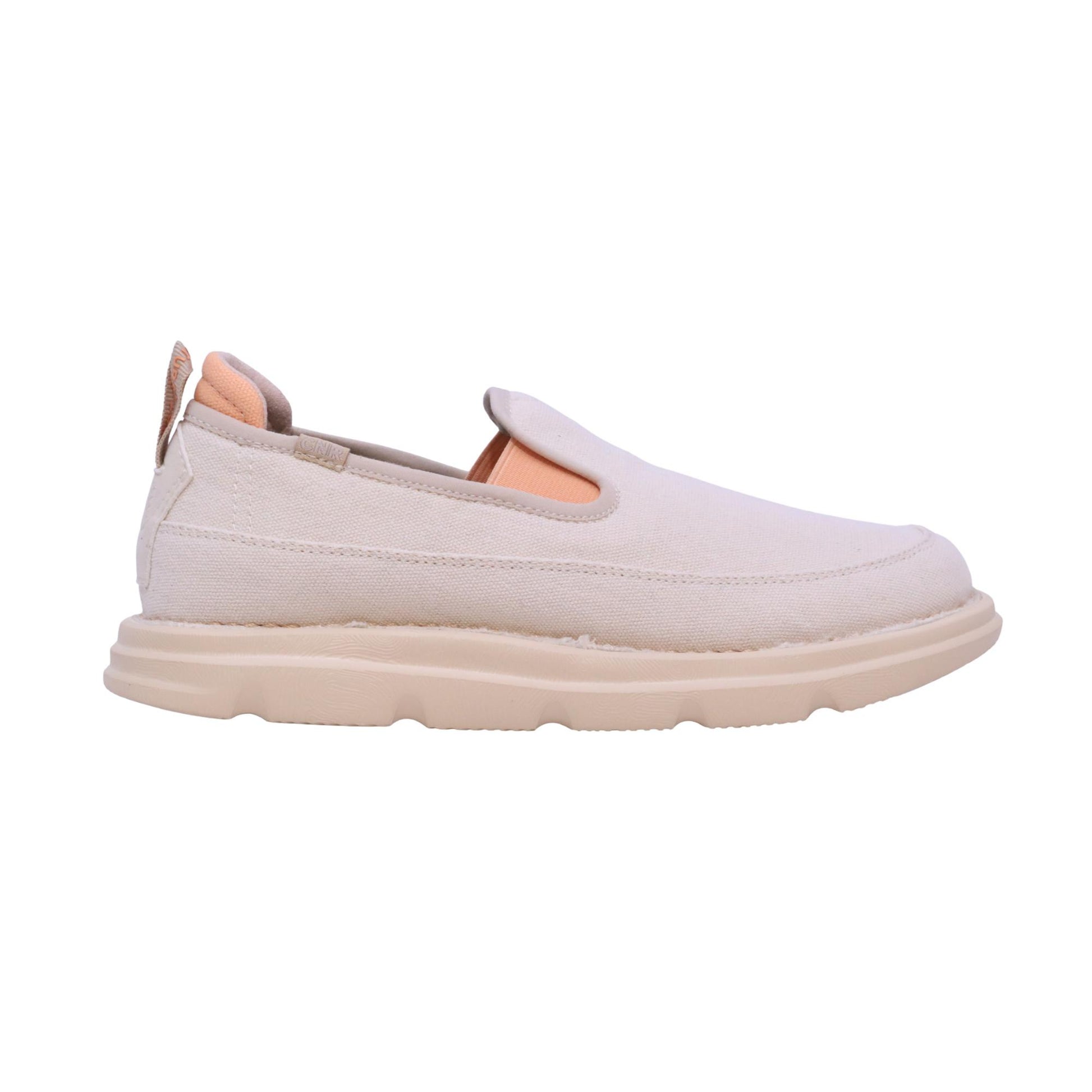 CNR Easy Clip Ecru sneaker slip-on donna in tela ecru 