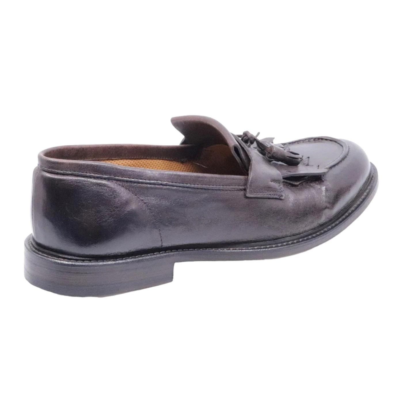 Mocassino uomo Crispiniano C02 in pelle nappata marrone 