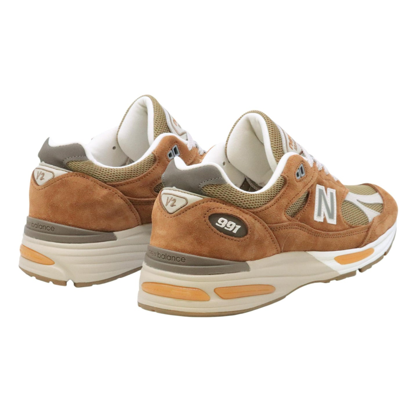 New Balance 991 sneaker uomo in camoscio marrone<BR/> 