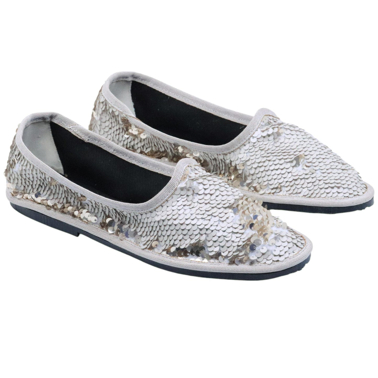 Scarpa Friulana donna Jaffè 125 in paillettes avorio 