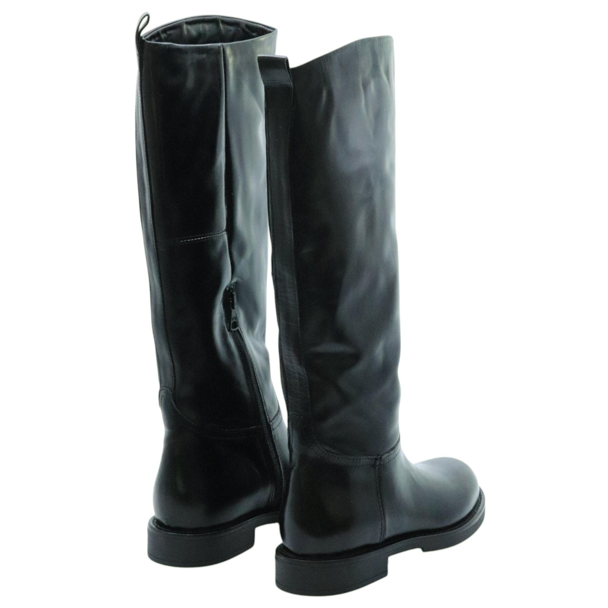 Mjus L92304 stivale donna pelle nera zip laterale 