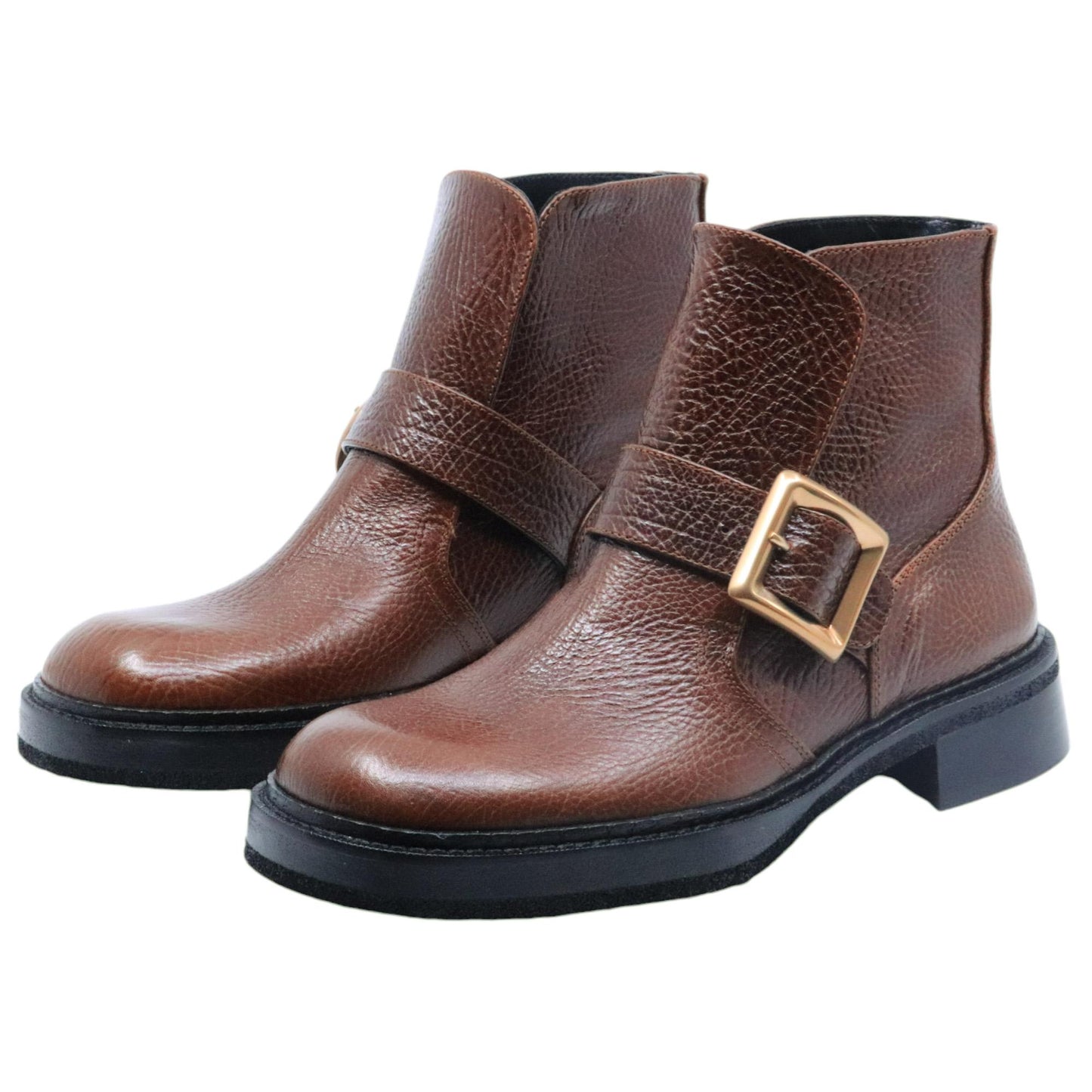 RAS 7857 stivaletto da donna in pelle brandy 