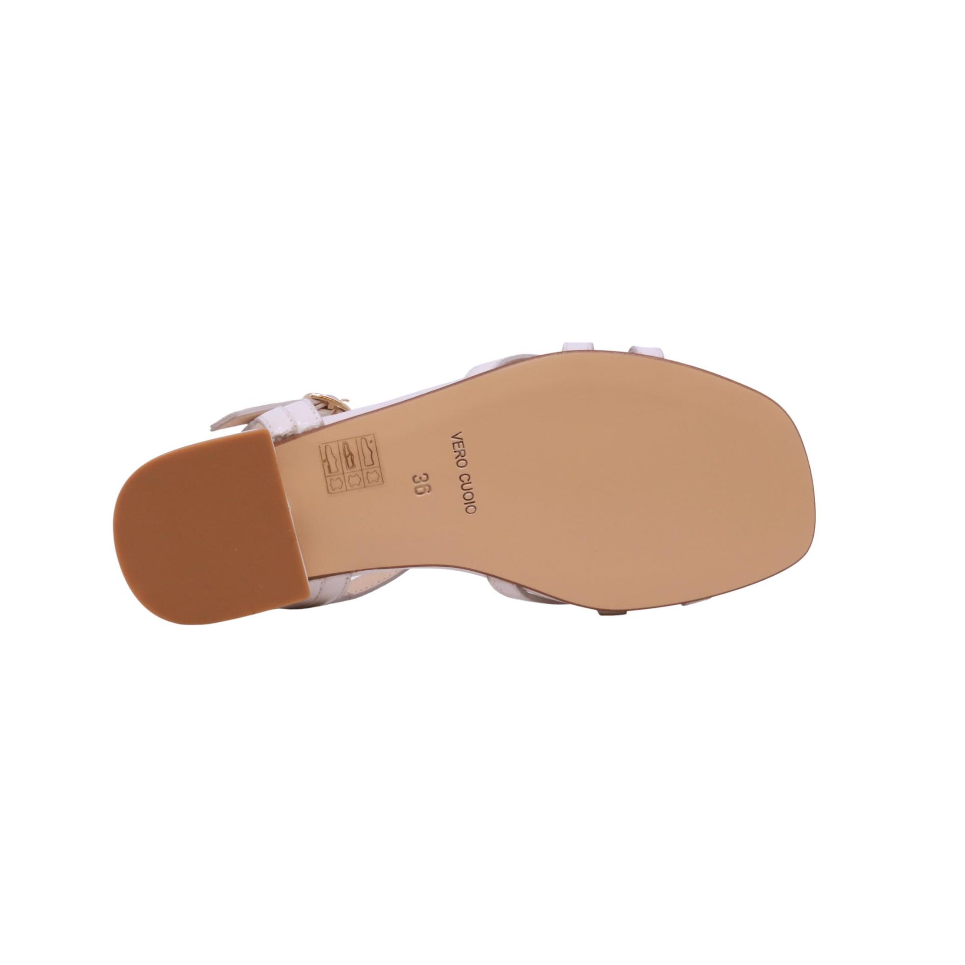 Triver Flight Arrods 858 46 sandalo donna in pelle avorio con cinturino 