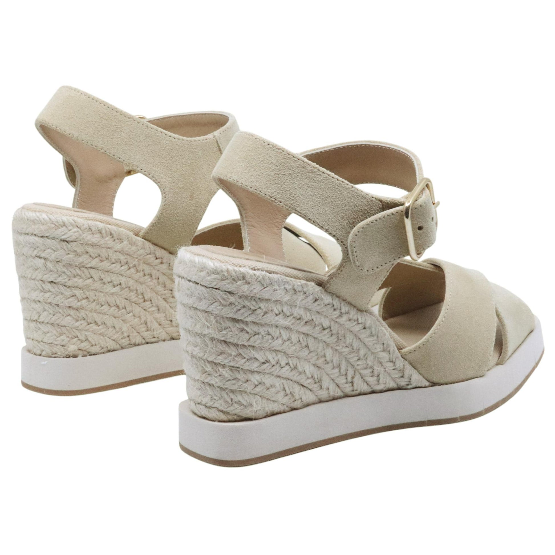 Sandalo zeppa Palomitas Laurel 27 4001 in camoscio sabbia 