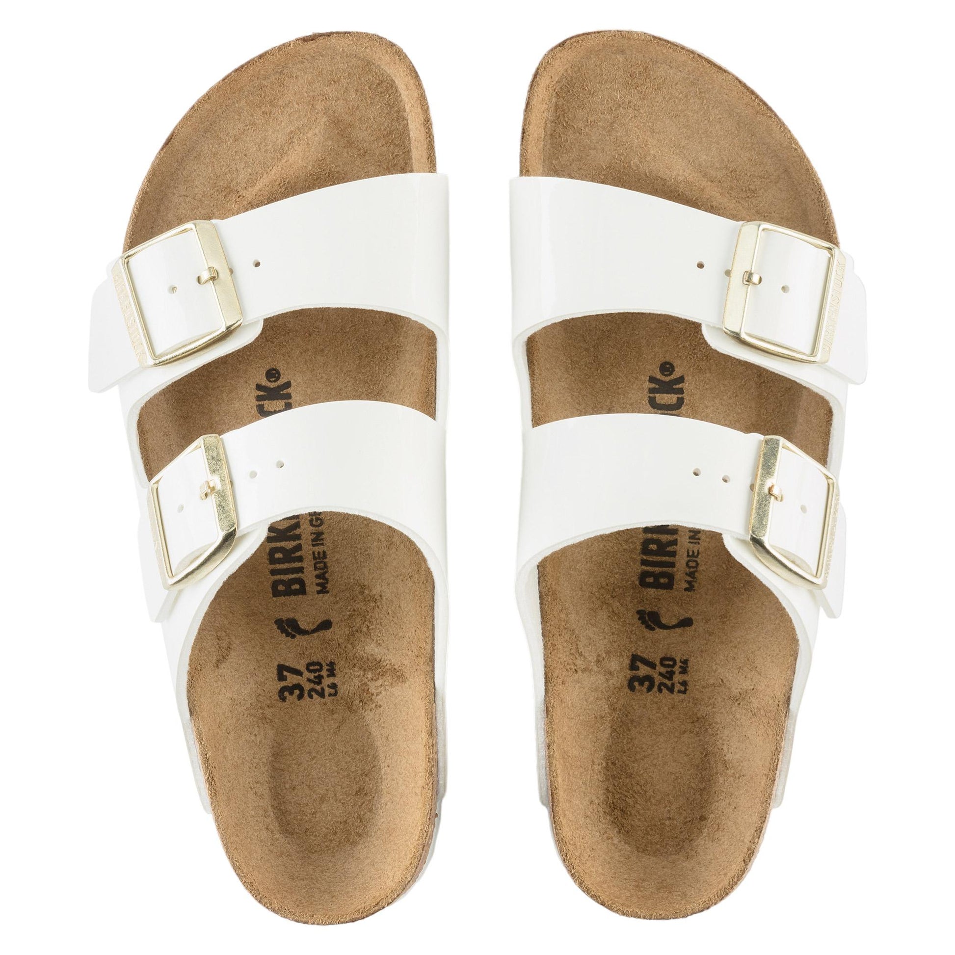 doppia fibbia bianca lucido ARIZONA-BFPAT-WHITEWHITE BIRKENSTOCK