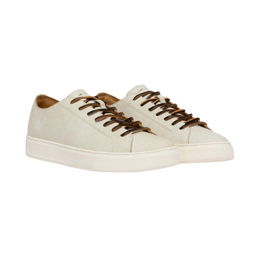Crime London Raw Cut Natural Beige 19770 sneaker uomo in pelle avorio 