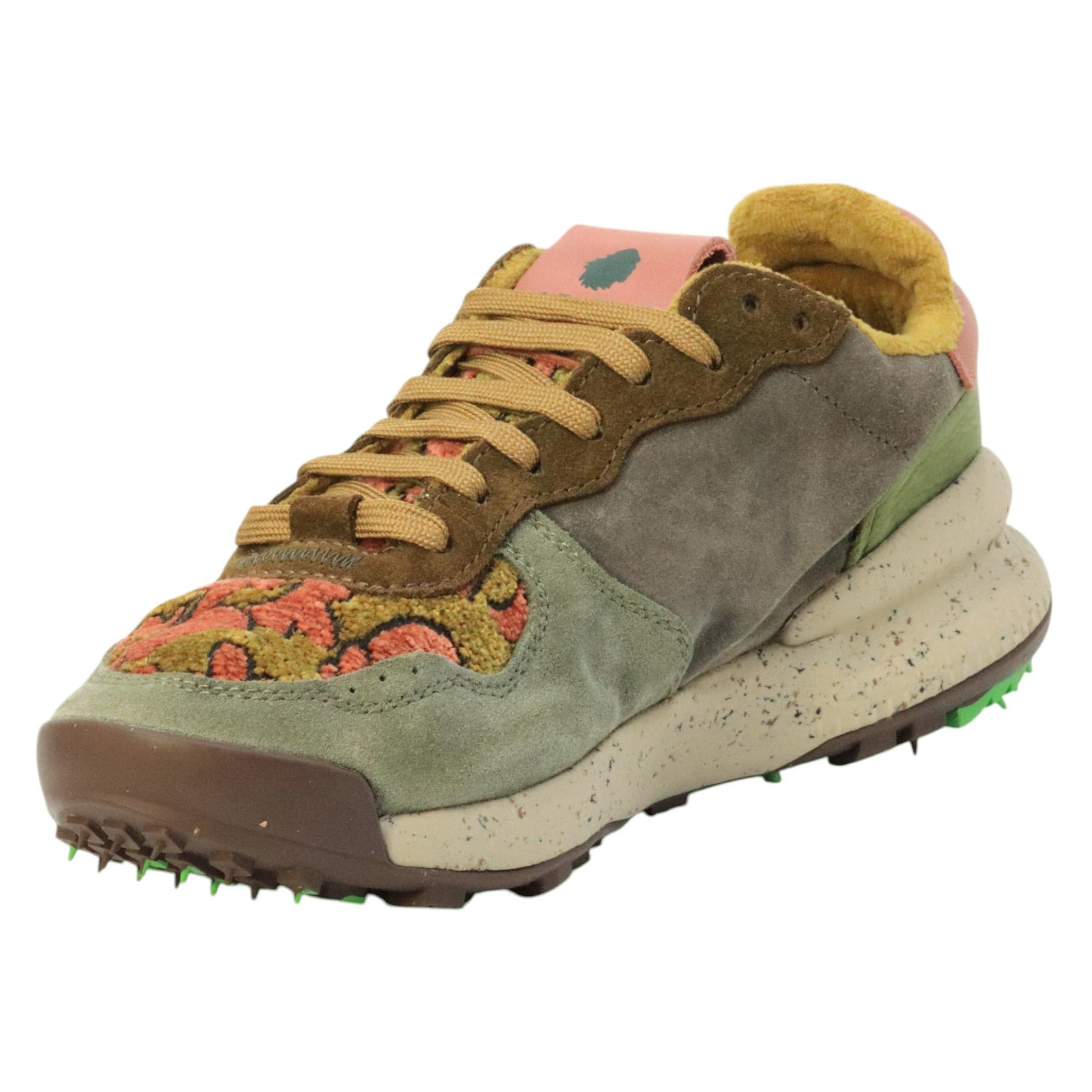 Satorisan Chacrona Suede sneaker donna in camoscio Klim Green 