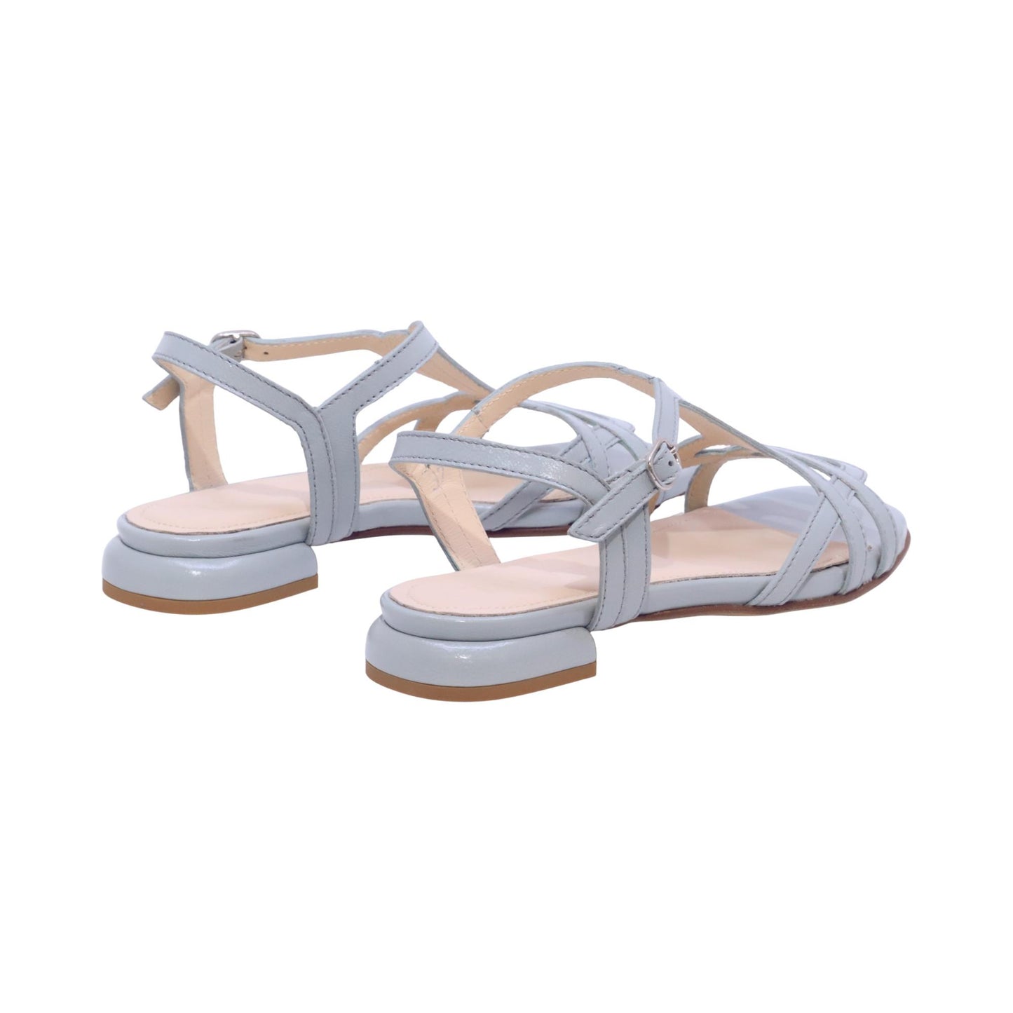 Triver Flight Arrods 858 46 sandalo donna in pelle azzurro felce con cinturino 