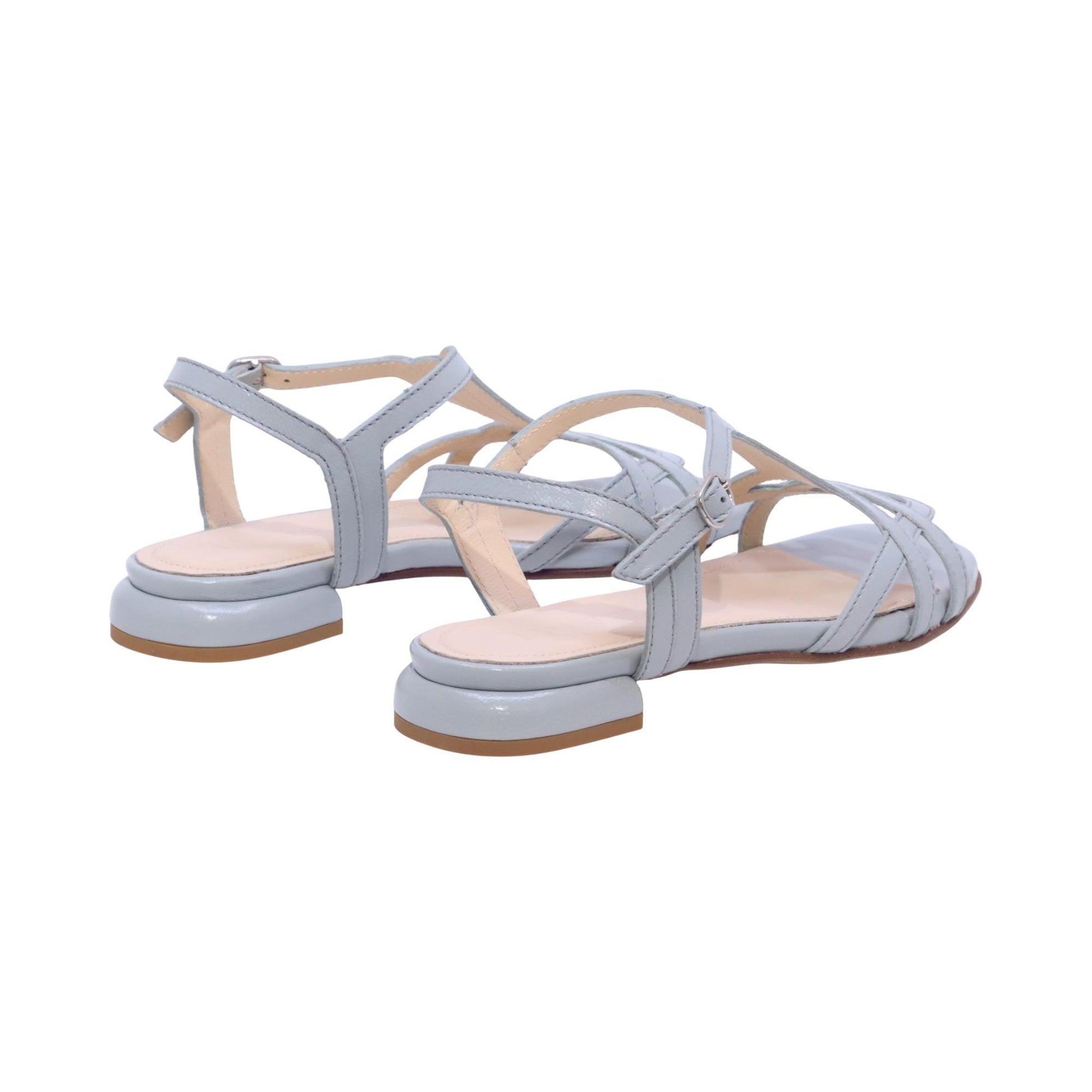 Triver Flight Arrods 858 46 sandalo donna in pelle azzurro felce con cinturino 