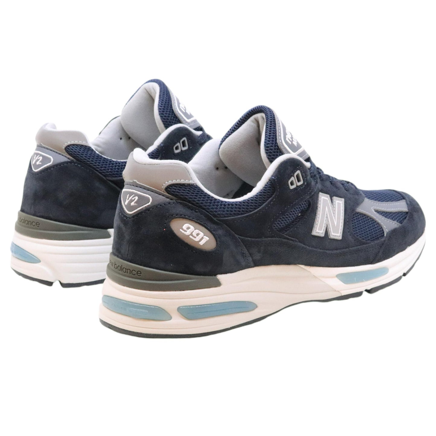 New Balance U991NV2 sneaker unisex in tessuto e camoscio blu 