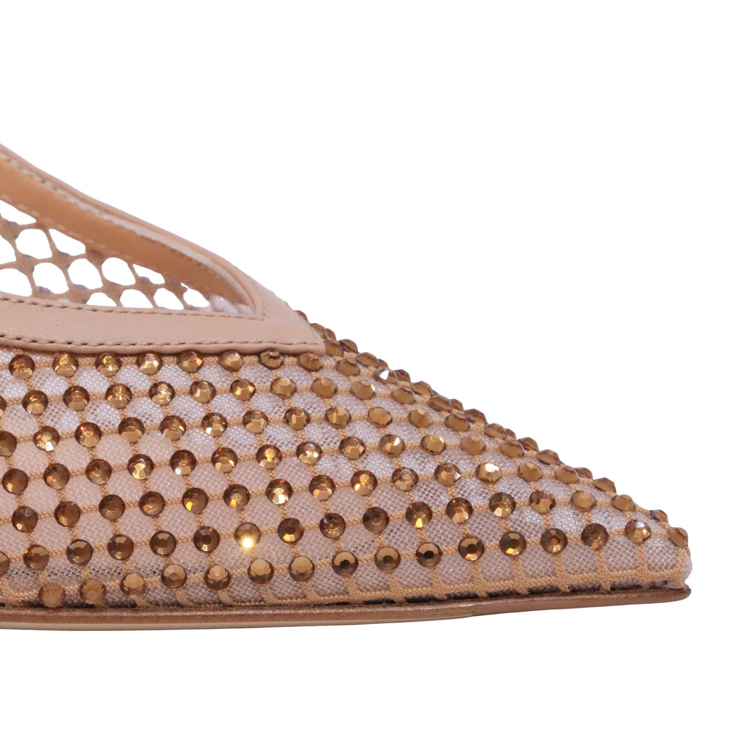Chantal 1962 3037 slingback donna in capretto fondotinta con strass gold 