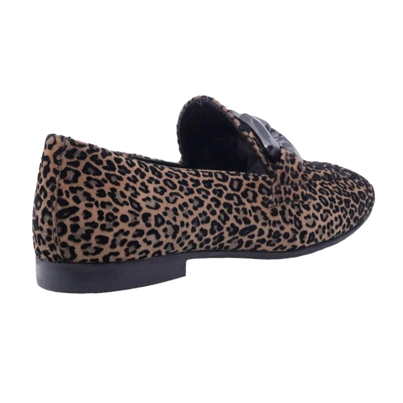 Mocassino donna Poesie Veneziane Seo09 in camoscio leopardo 