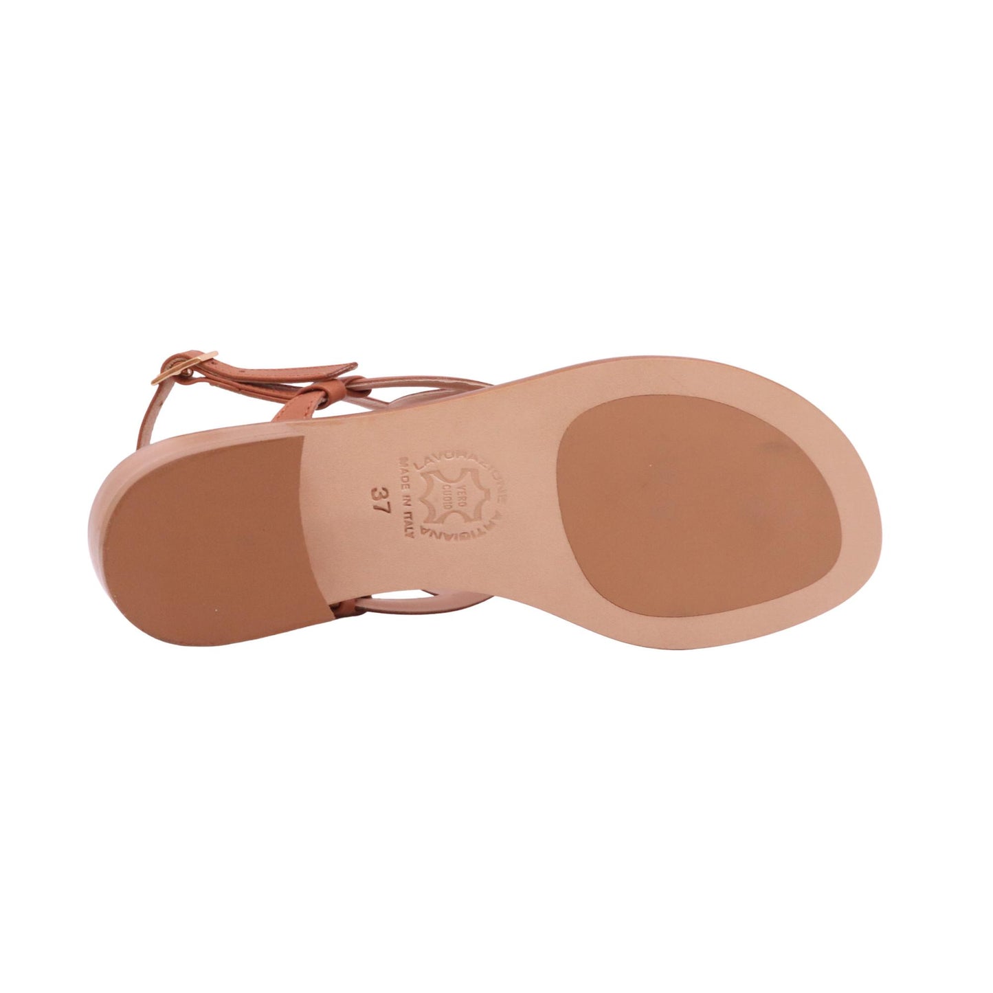Paolo Ferrara 3311 sandalo infradito donna in pelle cuoio Made in Italy elegante estivo 