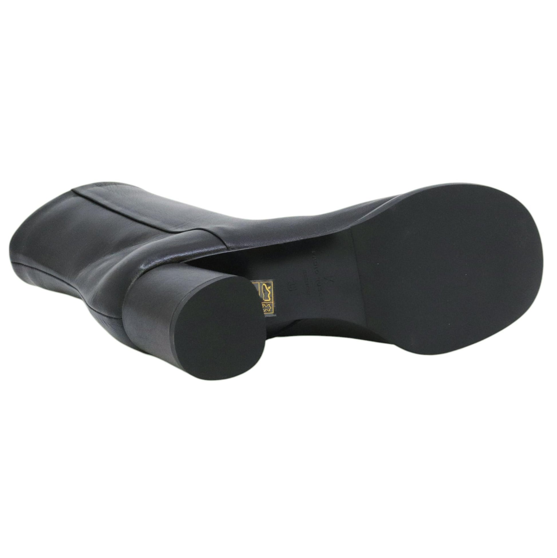 Fabio Rusconi 2747 stivaletto donna in pelle nera con zip laterale 