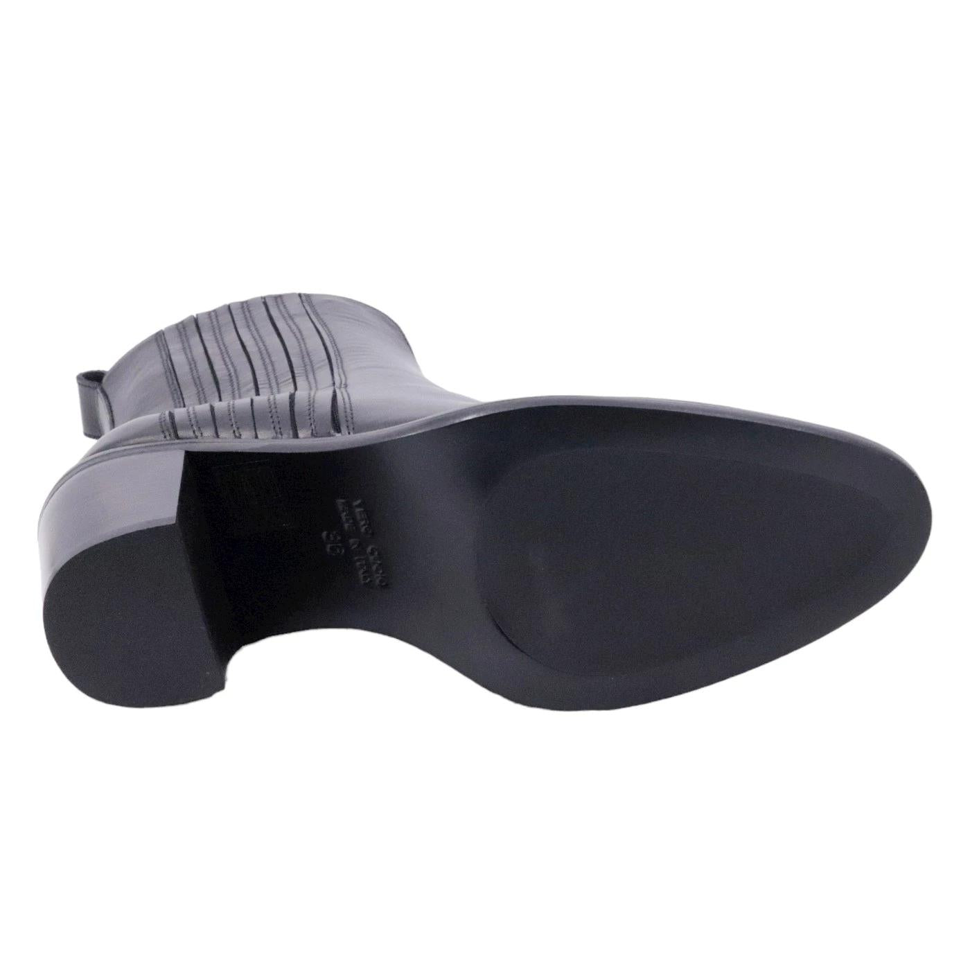 Stivaletto da donna Triver Flight in morbida pelle di colore nero<BR/> 