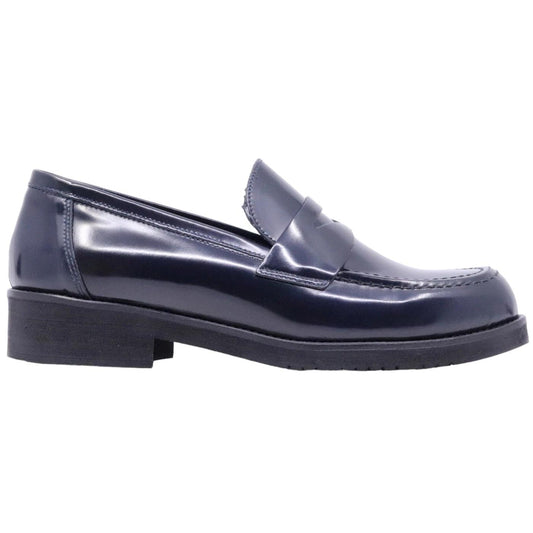 Mocassino donna Ranyé 250 in pelle spazzolata blu 