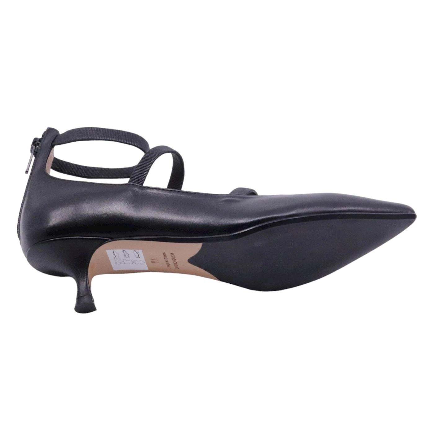 Décolleté donna Anna F 1656 in elegante pelle di colore nera 