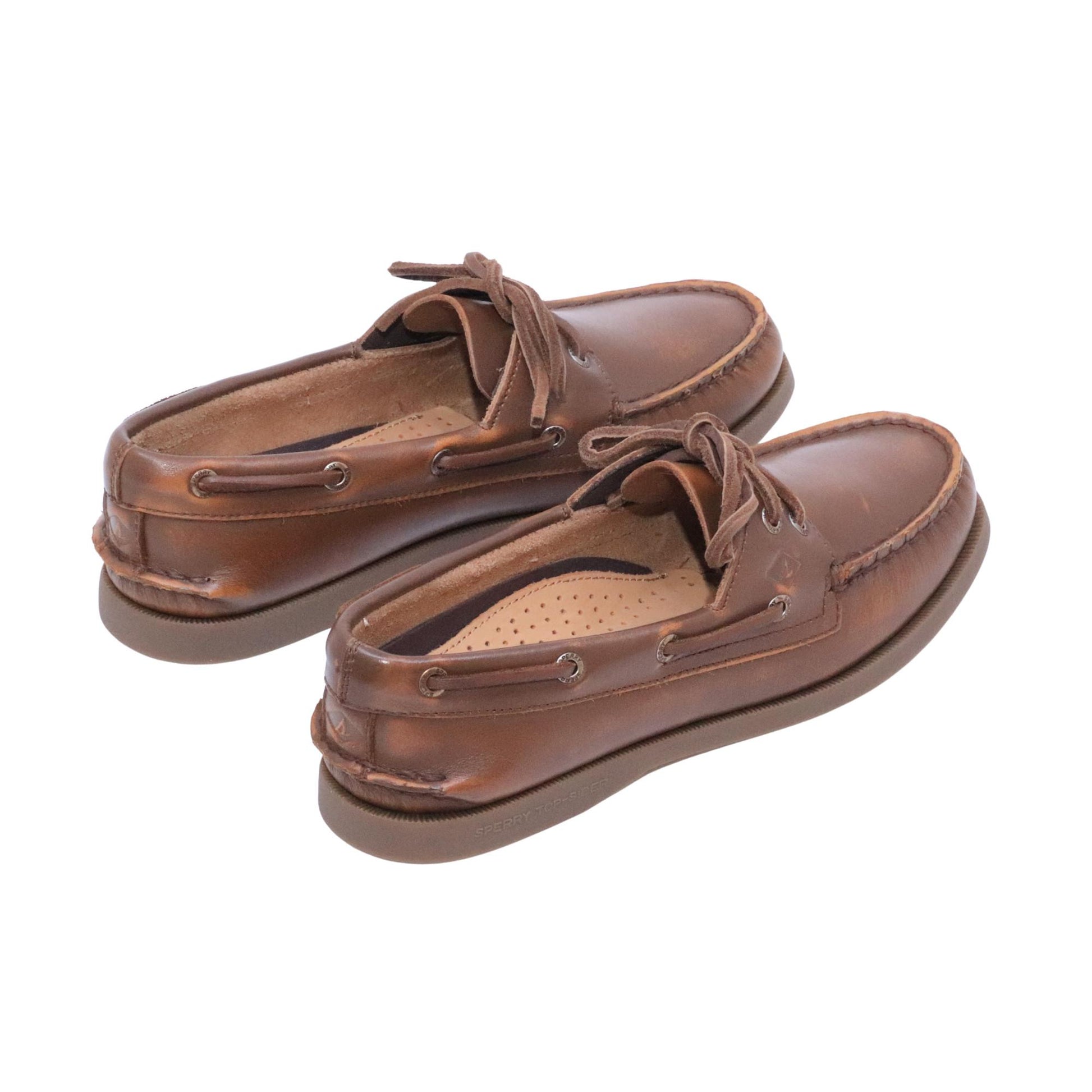 Sperry A/O 2-Eye scarpa da barca mocassino donna in pelle marrone 