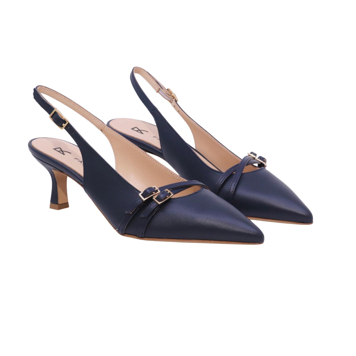 Fabio Rusconi slingback donna E-2565 Rosia in pelle navy 